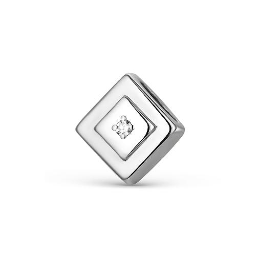 Подвеска шарм LUCKY DIAMOND, белое золото 585 проба, вставка бриллиант (LUCKY DIAMOND, Россия)