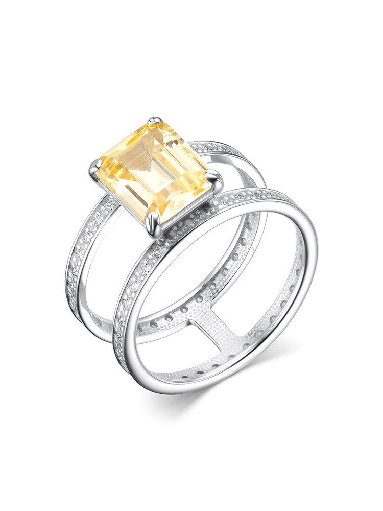 Кольцо декоративное,  серебро 925 проба, вставка фианит (Россия)