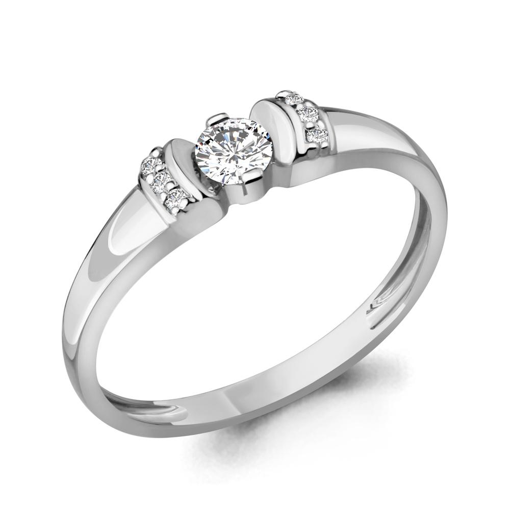 Кольцо декоративное Aquamarine, белое золото 585 проба, вставка бриллиант (Aquamarine, Россия)