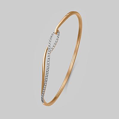 Браслет жесткий Platina Jewelry, красное золото 585 проба, вставка фианит (Platina Jewelry, Россия) — от 2584.15 руб. в сети магазинов 7 карат забронировать в магазине Браслет жесткий Platina Jewelry, красное золото 585 проба, вставка фианит