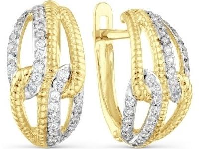 Серьги с английским замком Karatov, желтое золото 585 проба, вставка фианит (Karatov, Россия) — от 2152.25 руб. в сети магазинов 7 карат забронировать в магазине Серьги с английским замком Karatov, желтое золото 585 проба, вставка фианит (Karatov, Россия)