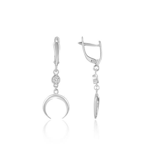 Серьги с английским замком, серебро 925 проба, вставка фианит (Россия) — от 203.64 руб. в сети магазинов 7 карат забронировать в магазине Серьги с английским замком, серебро 925 проба, вставка фианит (Россия)