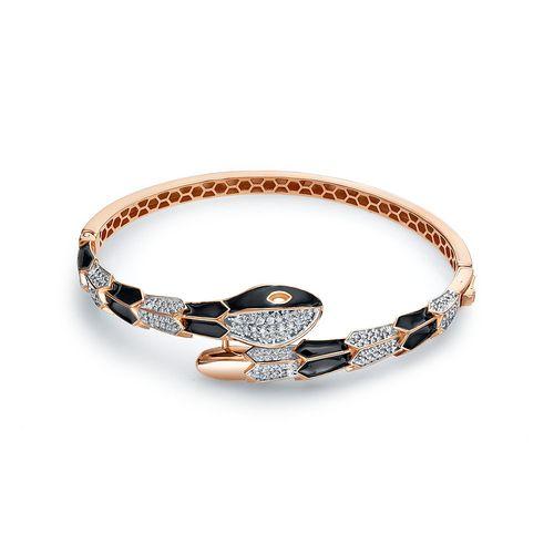 Браслет жесткий Berger, красное золото 585 проба, вставка фианит (Berger, Россия) — от 6237.97 руб. в сети магазинов 7 карат забронировать в магазине Браслет жесткий Berger, красное золото 585 проба, вставка фианит