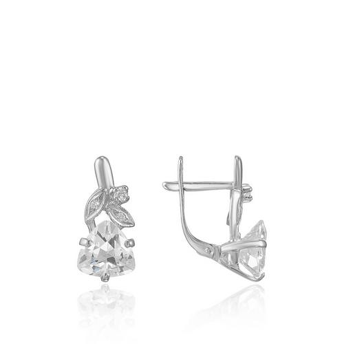 Серьги с английским замком, серебро 925 проба, вставка фианит (Россия) — от 210.76 руб. в сети магазинов 7 карат забронировать в магазине Серьги с английским замком, серебро 925 проба, вставка фианит (Россия)