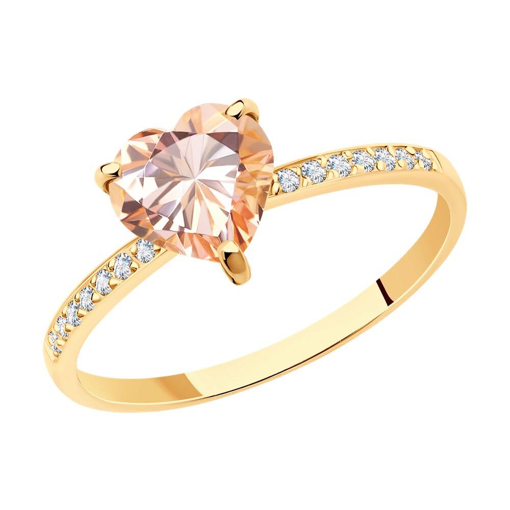 Кольцо декоративное, красное золото 585 проба, вставка фианит/ситалл (Россия) — от 832.19 руб. в сети магазинов 7 карат забронировать в магазине Кольцо декоративное, красное золото 585 проба, вставка фианит/ситалл