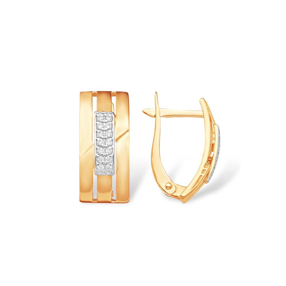 Серьги с английским замком 7 Карат, красное золото 585 проба, вставка фианит (7 Карат, Беларусь) — от 1328.88 руб. в сети магазинов 7 карат забронировать в магазине Серьги с английским замком 7 Карат, красное золото 585 проба, вставка фианит (7 Карат, Беларусь)