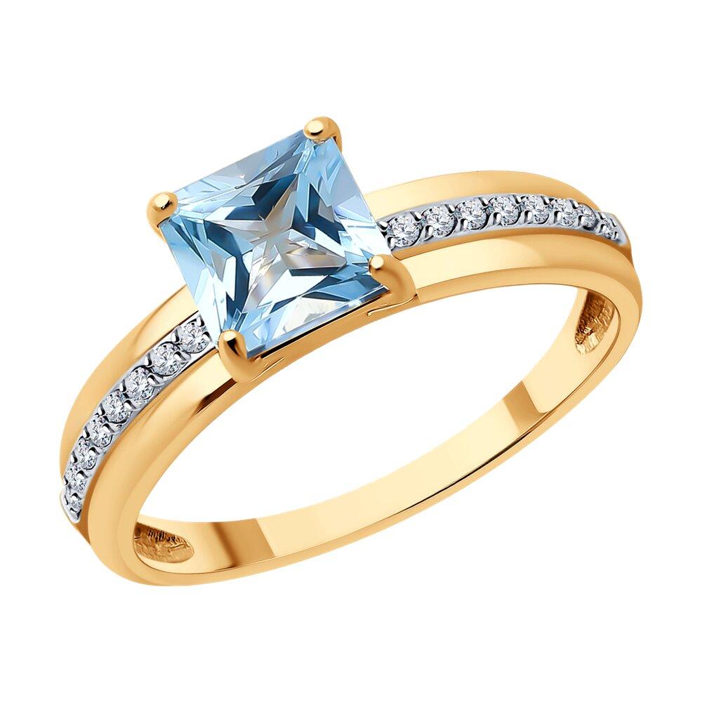 Кольцо декоративное Diamant, красное золото 585 проба, вставка фианит/топаз (Diamant, Россия) — от 1162.80 руб. в сети магазинов 7 карат забронировать в магазине Кольцо декоративное Diamant, красное золото 585 проба, вставка фианит/топаз (Diamant, Россия)