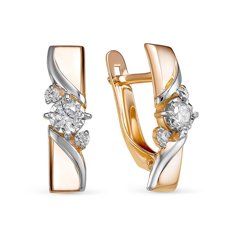 Серьги с английским замком DELTA, красное золото 585 проба, вставка фианит (DELTA, Россия) — от 1397.43 руб. в сети магазинов 7 карат забронировать в магазине Серьги с английским замком DELTA, красное золото 585 проба, вставка фианит (DELTA, Россия)