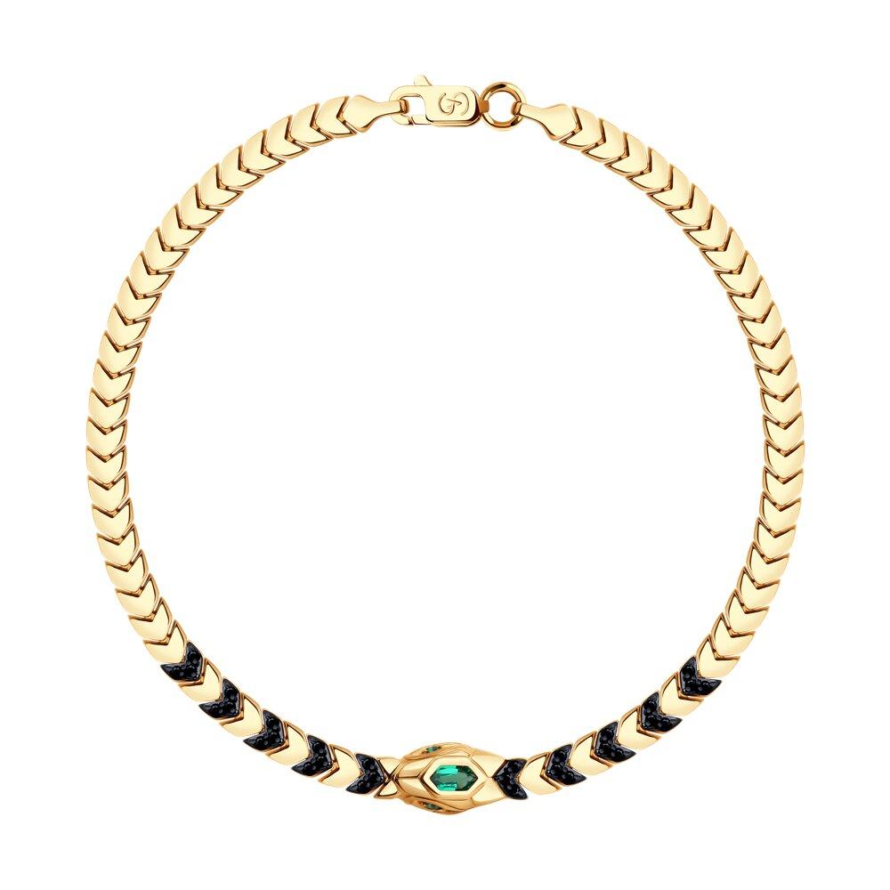 Браслет декоративный SOKOLOV, красное золото 585 проба, вставка шпинель/изумруд (SOKOLOV, Россия) — от 4457.40 руб. в сети магазинов 7 карат забронировать в магазине Браслет декоративный SOKOLOV, красное золото 585 проба, вставка шпинель/изумруд (SOKOLOV, Россия)