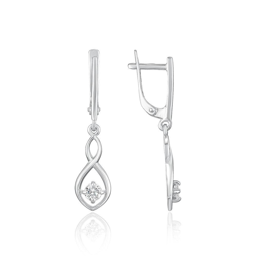 Серьги длинные, серебро 925 проба, вставка фианит (Россия) — от 193.28 руб. в сети магазинов 7 карат забронировать в магазине Серьги длинные, серебро 925 проба, вставка фианит (Россия)