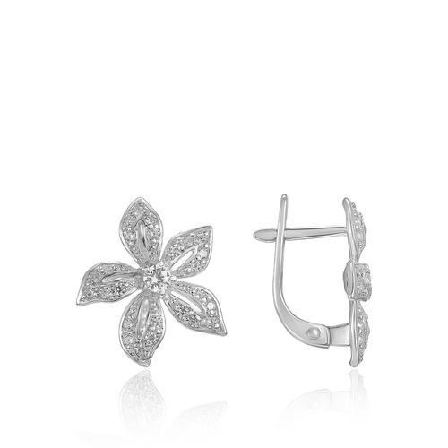 Серьги с английским замком, серебро 925 проба, вставка фианит (Россия) — от 191.82 руб. в сети магазинов 7 карат забронировать в магазине Серьги с английским замком, серебро 925 проба, вставка фианит (Россия)