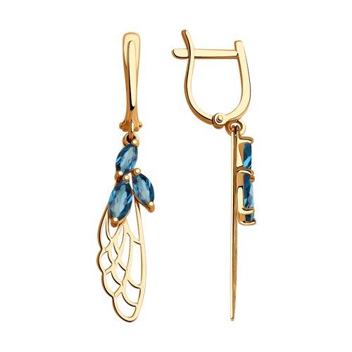 Серьги длинные SOKOLOV, красное золото 585 проба, вставка топаз (SOKOLOV, Россия) — от 1126.11 руб. в сети магазинов 7 карат забронировать в магазине Серьги длинные SOKOLOV, красное золото 585 проба, вставка топаз (SOKOLOV, Россия)