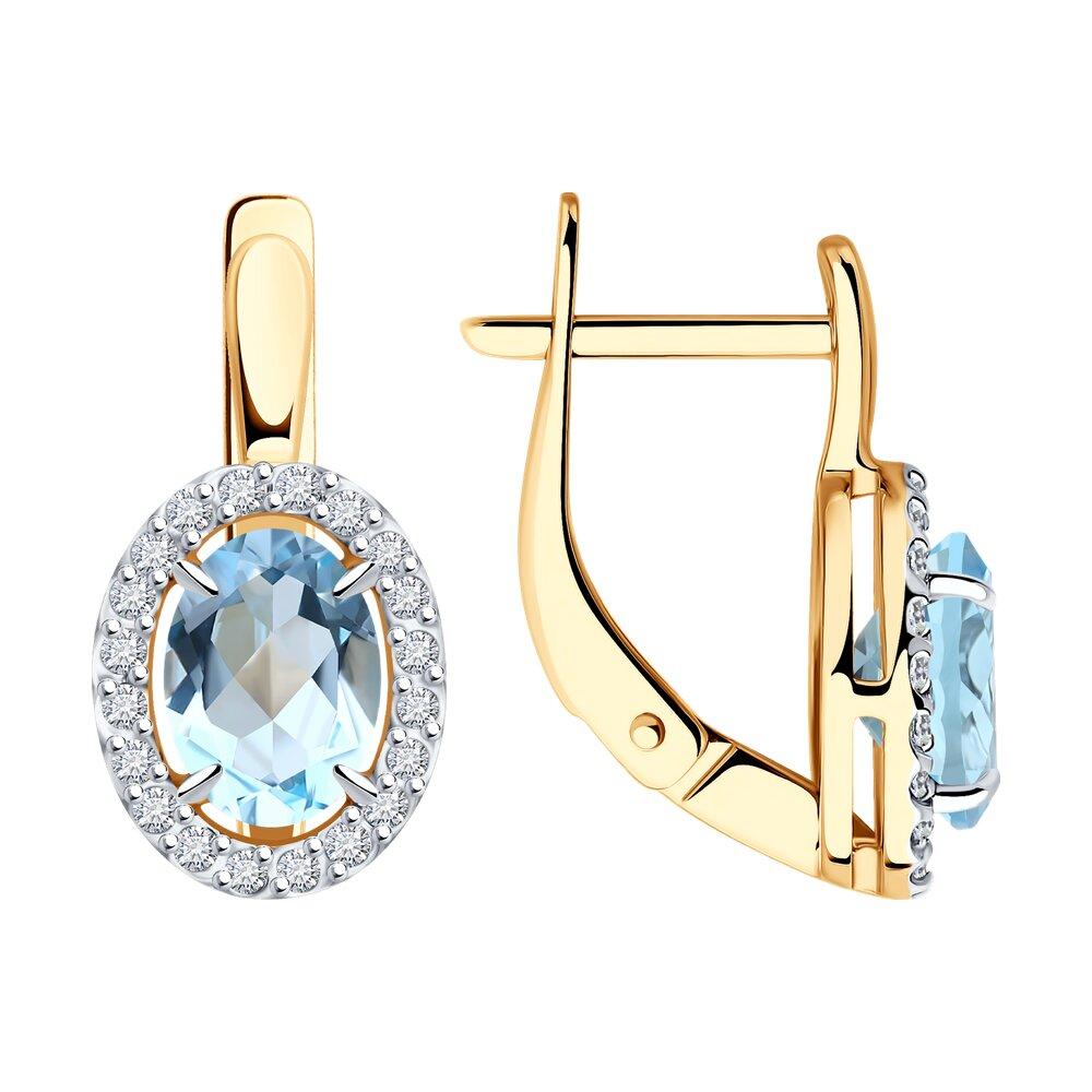 Серьги с английским замком Diamant, красное золото 585 проба, вставка фианит/топаз (Diamant, Россия) — от 1519.80 руб. в сети магазинов 7 карат забронировать в магазине Серьги с английским замком Diamant, красное золото 585 проба, вставка фианит/топаз (Diamant, Россия)