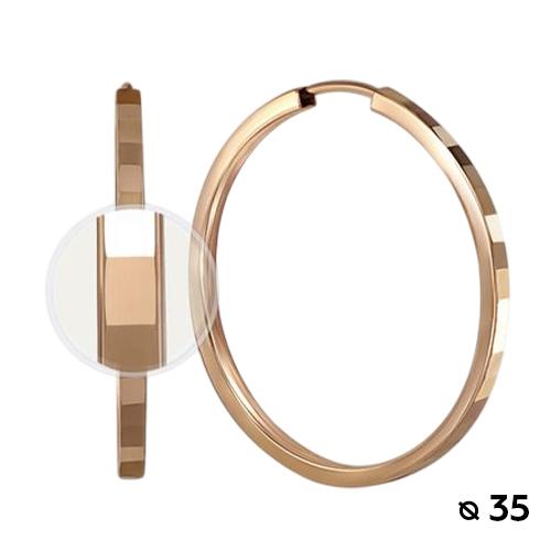 Серьги конго, красное золото 585 проба (Беларусь) — от 2231.68 руб. в сети магазинов 7 карат забронировать в магазине Серьги конго, красное золото 585 проба