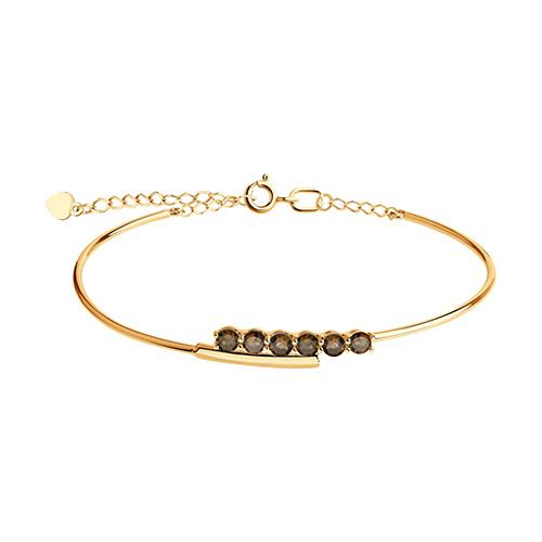 Браслет жесткий SOKOLOV, красное золото 585 проба, вставка раухтопаз (SOKOLOV, Россия) — от 1681.02 руб. в сети магазинов 7 карат забронировать в магазине Браслет жесткий SOKOLOV, красное золото 585 проба, вставка раухтопаз