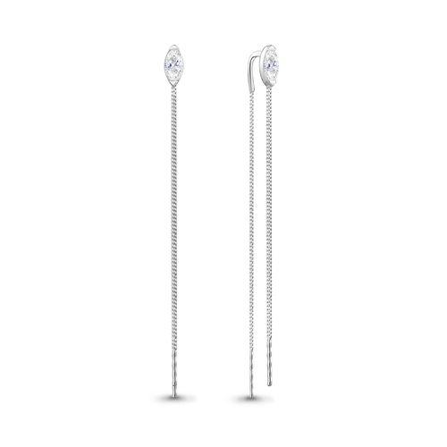 Серьги цепочки Aquamarine, серебро 925 проба, вставка фианит (Aquamarine, Россия) — от 93.47 руб. в сети магазинов 7 карат забронировать в магазине Серьги цепочки Aquamarine, серебро 925 проба, вставка фианит (Aquamarine, Россия)