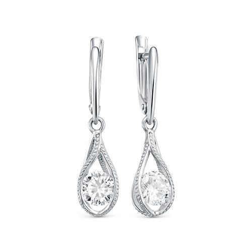Серьги длинные Zlato, серебро 925 проба, вставка фианит (Zlato, Россия) — от 136.97 руб. в сети магазинов 7 карат забронировать в магазине Серьги длинные Zlato, серебро 925 проба, вставка фианит (Zlato, Россия)