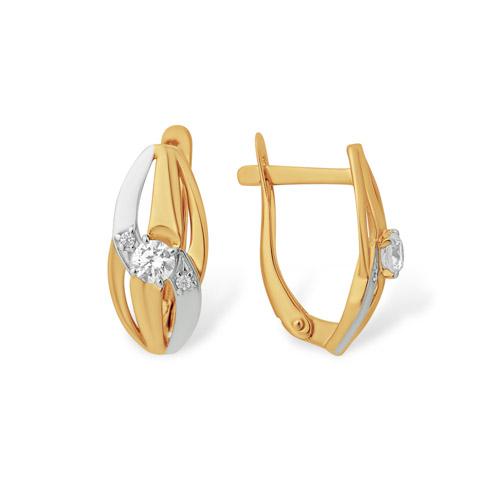 Серьги с английским замком Efremov, золото 585 проба, вставка фианит (Efremov, Россия) — от 1499.44 руб. в сети магазинов 7 карат забронировать в магазине Серьги с английским замком Efremov, золото 585 проба, вставка фианит (Efremov, Россия)