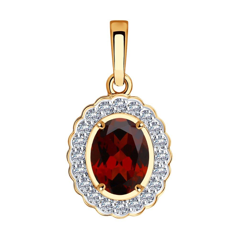 Подвеска декоративная, красное золото 585 проба, вставка фианит/гранат (Россия) — от 807.54 руб. в сети магазинов 7 карат забронировать в магазине Подвеска декоративная, красное золото 585 проба, вставка фианит/гранат (Россия)