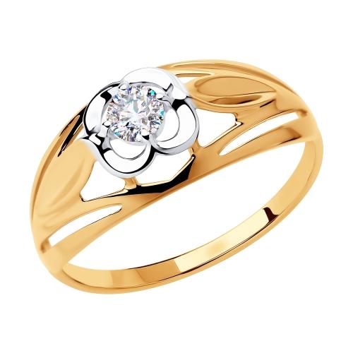 Кольцо декоративное SOKOLOV, красное золото 585 проба, вставка фианит (SOKOLOV, Россия) — от 831.32 руб. в сети магазинов 7 карат забронировать в магазине Кольцо декоративное SOKOLOV, красное золото 585 проба, вставка фианит