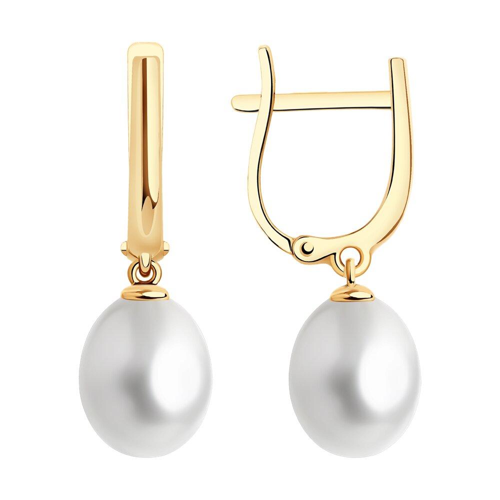 Серьги длинные, красное золото 585 проба, вставка жемчуг (Россия) — от 2126.52 руб. в сети магазинов 7 карат забронировать в магазине Серьги длинные, красное золото 585 проба, вставка жемчуг