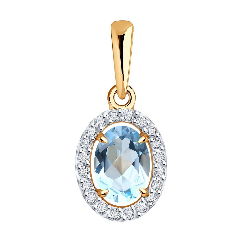 Подвеска декоративная Diamant, красное золото 585 проба, вставка фианит/топаз (Diamant, Россия) — от 587.66 руб. в сети магазинов 7 карат забронировать в магазине Подвеска декоративная Diamant, красное золото 585 проба, вставка фианит/топаз (Diamant, Россия)