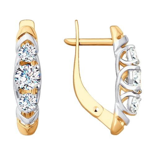 Серьги с английским замком SOKOLOV, красное золото 585 проба, вставка фианит (SOKOLOV, Россия) — от 1417.84 руб. в сети магазинов 7 карат забронировать в магазине Серьги с английским замком SOKOLOV, красное золото 585 проба, вставка фианит (SOKOLOV, Россия)