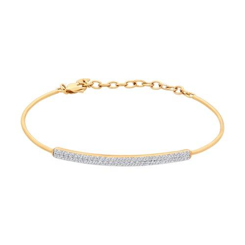 Браслет жесткий SOKOLOV, красное золото 375 проба, вставка фианит (SOKOLOV, Россия) — от 1085.36 руб. в сети магазинов 7 карат забронировать в магазине Браслет жесткий SOKOLOV, красное золото 375 проба, вставка фианит