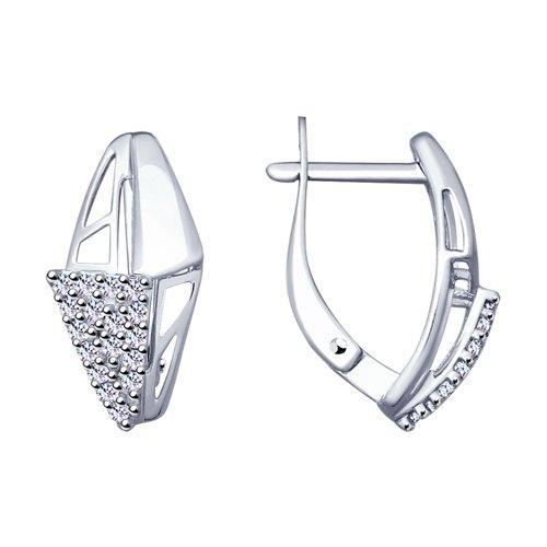 Серьги с английским замком SOKOLOV, серебро 925 проба, вставка фианит (SOKOLOV, Россия) — от 102.74 руб. в сети магазинов 7 карат забронировать в магазине Серьги с английским замком SOKOLOV, серебро 925 проба, вставка фианит (SOKOLOV, Россия)