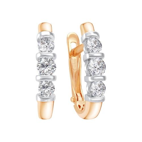 Серьги с английским замком 7 Карат, красное золото 585 проба, вставка фианит (7 Карат, Беларусь) — от 1535.83 руб. в сети магазинов 7 карат забронировать в магазине Серьги с английским замком 7 Карат, красное золото 585 проба, вставка фианит (7 Карат, Беларусь)