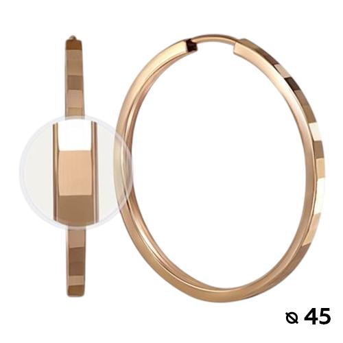 Серьги конго, красное золото 585 проба (Беларусь) — от 2874.31 руб. в сети магазинов 7 карат забронировать в магазине Серьги конго, красное золото 585 проба