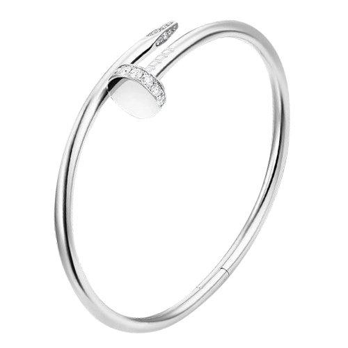 Браслет жесткий,  серебро 925 проба, вставка фианит (Турция) — от 1018.36 руб. в сети магазинов 7 карат забронировать в магазине Браслет жесткий,  серебро 925 проба, вставка фианит