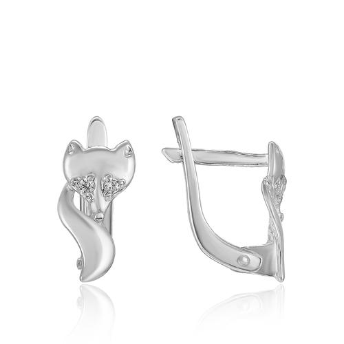 Серьги детские, серебро 925 проба, вставка фианит (Россия) — от 94.65 руб. в сети магазинов 7 карат забронировать в магазине Серьги детские, серебро 925 проба, вставка фианит (Россия)