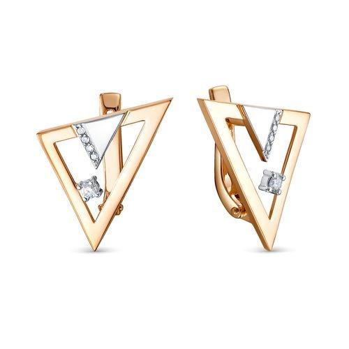 Серьги с английским замком Brilliant Style, красное золото 585 проба, вставка бриллиант (Brilliant Style, Россия) — от 3057.48 руб. в сети магазинов 7 карат забронировать в магазине Серьги с английским замком Brilliant Style, красное золото 585 проба, вставка бриллиант (Brilliant Style, Россия)