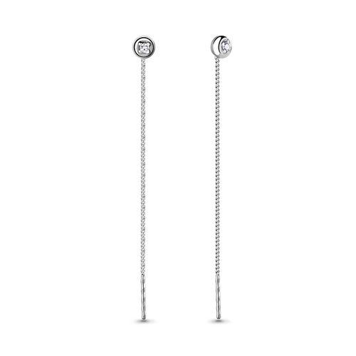 Серьги цепочки Aquamarine, серебро 925 проба, вставка фианит (Aquamarine, Россия) — от 69.59 руб. в сети магазинов 7 карат забронировать в магазине Серьги цепочки Aquamarine, серебро 925 проба, вставка фианит (Aquamarine, Россия)