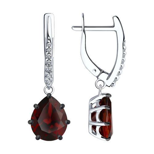 Серьги длинные Diamant, серебро 925 проба, вставка гранат/фианит (Diamant, Россия) — от 327.10 руб. в сети магазинов 7 карат забронировать в магазине Серьги длинные Diamant, серебро 925 проба, вставка гранат/фианит