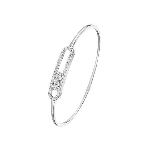 Браслет жесткий,  серебро 925 проба, вставка фианит (Турция) — от 548.51 руб. в сети магазинов 7 карат забронировать в магазине Браслет жесткий,  серебро 925 проба, вставка фианит