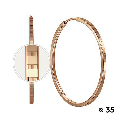 Серьги конго, красное золото 585 проба (Беларусь) — от 1442.99 руб. в сети магазинов 7 карат забронировать в магазине Серьги конго, красное золото 585 проба