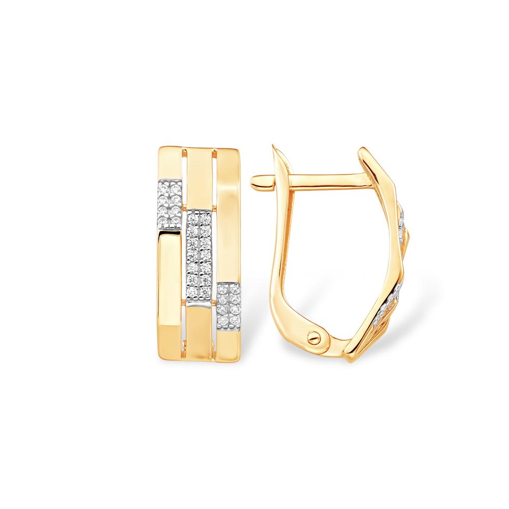 Серьги с английским замком 7 Карат, красное золото 585 проба, вставка фианит (7 Карат, Беларусь) — от 1540.56 руб. в сети магазинов 7 карат забронировать в магазине Серьги с английским замком 7 Карат, красное золото 585 проба, вставка фианит (7 Карат, Беларусь)