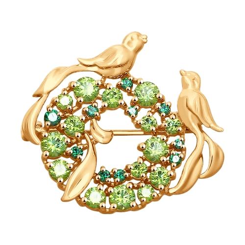 Брошь SOKOLOV, красное золото 585 проба (SOKOLOV, Россия) — от 1871.74 руб. в сети магазинов 7 карат забронировать в магазине Брошь SOKOLOV, красное золото 585 проба