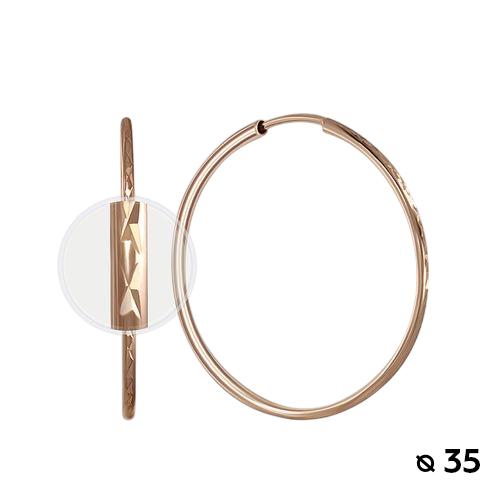 Серьги конго, красное золото 585 проба (Беларусь) — от 1507.29 руб. в сети магазинов 7 карат забронировать в магазине Серьги конго, красное золото 585 проба