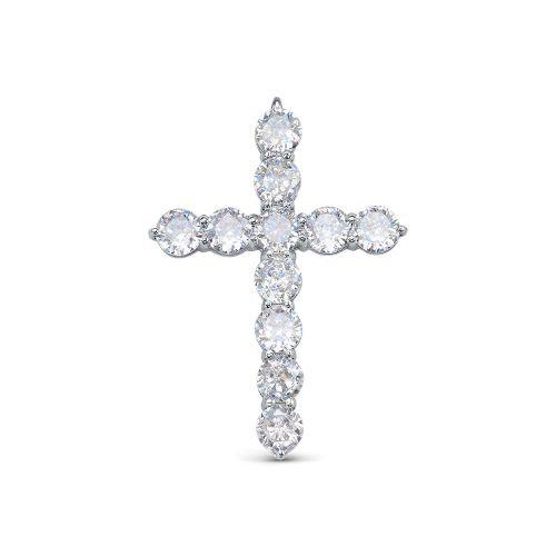 Подвеска крест декоративный Berger, серебро 925 проба, вставка фианит (Berger, Россия) — от 137.23 руб. в сети магазинов 7 карат забронировать в магазине Подвеска крест декоративный Berger, серебро 925 проба, вставка фианит