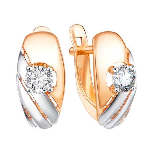 Серьги с английским замком ZOLOTYE UZORY, красное золото 585 проба, вставка цирконий (ZOLOTYE UZORY, Россия) — от 1326.03 руб. в сети магазинов 7 карат забронировать в магазине Серьги с английским замком ZOLOTYE UZORY, красное золото 585 проба, вставка цирконий (ZOLOTYE UZORY, Россия)