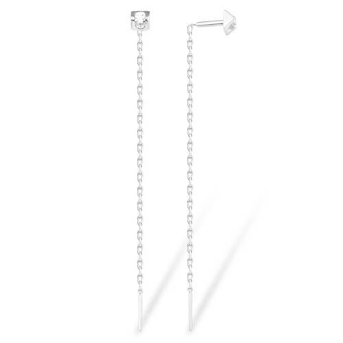 Серьги цепочки Efremov, серебро 925 проба, вставка фианит (Efremov, Россия) — от 75.91 руб. в сети магазинов 7 карат забронировать в магазине Серьги цепочки Efremov, серебро 925 проба, вставка фианит (Efremov, Россия)