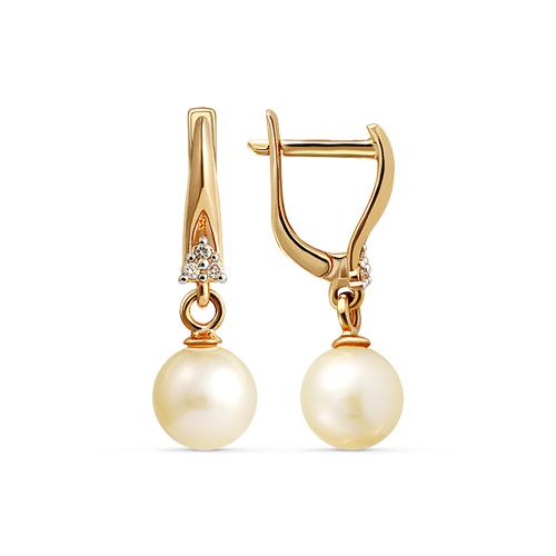 Серьги длинные, красное золото 585 проба, вставка жемчуг (Беларусь) — от 2826.98 руб. в сети магазинов 7 карат забронировать в магазине Серьги длинные, красное золото 585 проба, вставка жемчуг (Беларусь)