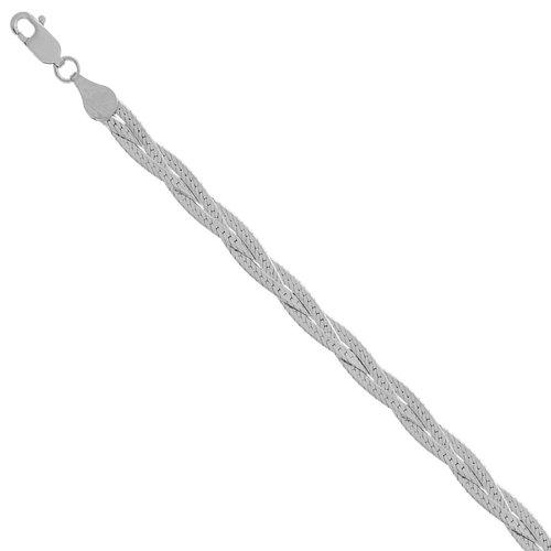 Браслет классический Красцветмет, плетение "Коса", серебро 925 проба (Красцветмет, Россия) — от 107.00 руб. в сети магазинов 7 карат забронировать в магазине Браслет классический Красцветмет, плетение "Коса", серебро 925 проба