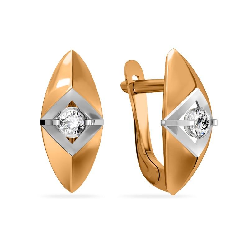 Серьги с английским замком SANIS, красное золото 585 проба, вставка фианит (SANIS, Россия) — от 953.72 руб. в сети магазинов 7 карат забронировать в магазине Серьги с английским замком SANIS, красное золото 585 проба, вставка фианит (SANIS, Россия)