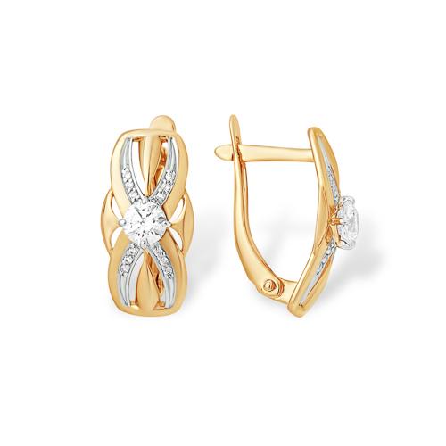 Серьги с английским замком Efremov, золото 585 проба, вставка фианит (Efremov, Россия) — от 1601.44 руб. в сети магазинов 7 карат забронировать в магазине Серьги с английским замком Efremov, золото 585 проба, вставка фианит (Efremov, Россия)