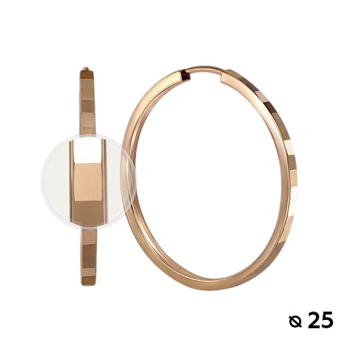 Серьги конго, красное золото 585 проба (Беларусь) — от 1694.20 руб. в сети магазинов 7 карат забронировать в магазине Серьги конго, красное золото 585 проба