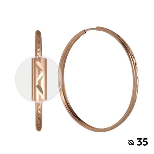 Серьги конго, красное золото 585 проба (Беларусь) — от 1951.25 руб. в сети магазинов 7 карат забронировать в магазине Серьги конго, красное золото 585 проба